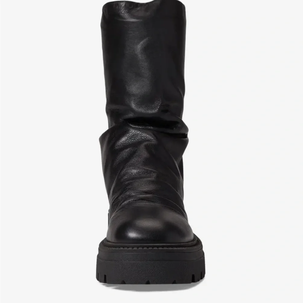 Free People Emma Ruched Boots Black SZ 38.5 NEW - Picture 2 of 3